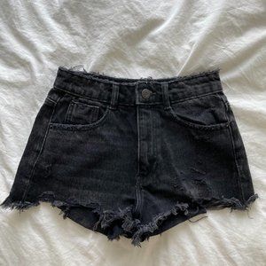 Zara black denim shorts (never worn)